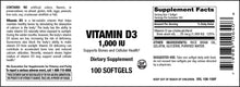 Load image into Gallery viewer, Vitamin D3 1000 IU