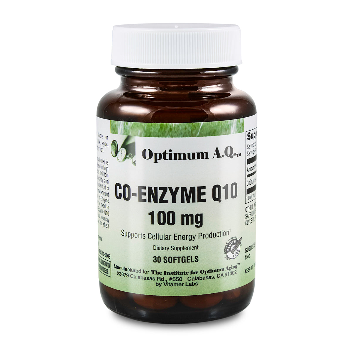 Co-Enzyme Q 100mg – The Institute for Optimum Aging
